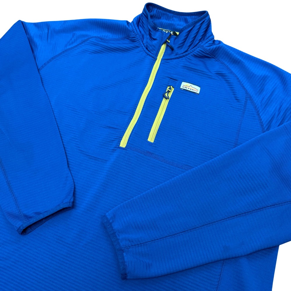 Orvis Horseshoe Hills Fleece 1/4 Zip Mens XL Blue Performance Pullover 2YNJ